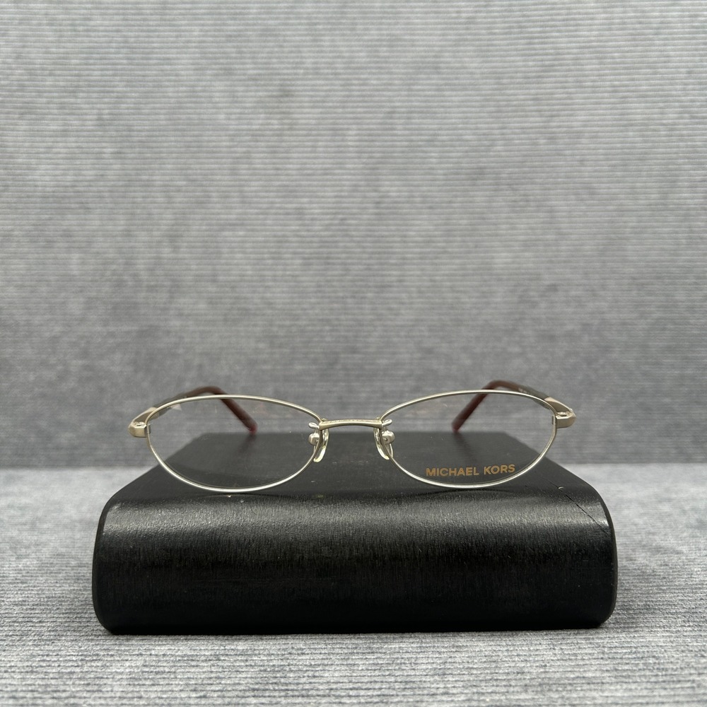 Michael Kors MK118AF 046 Gold Oval Semi Rimless Y2k Eyeglasses Frames Japan